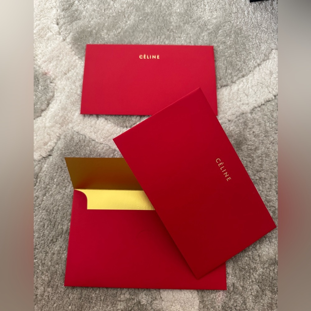 CÉLINE Red and Gold Card Set